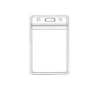 Supporto verticale per nome, valigetta verticale per carte d'identità, supporto per tag, porta badge ID verticale, porta badge con foro per restringere la catena della