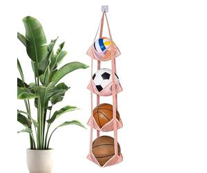 Supporto verticale per pallacanestro, supporto a più livelli con funzione di stoccaggio, scaffale organizer per attrezzatura sportiva, supporto da parete con look elegante, per esposizione