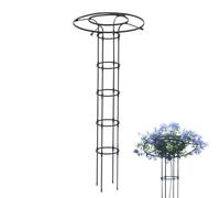 Supporto verticale per verdure: rete metallca antiruggine, struttura verniciata a polvere, pilastro a più livelli regolabile e anello superiore | Hardware resistente adatto al balcone della serra del