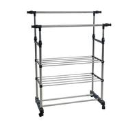 Supporto Vestiti Stendibiancheria Appendiabiti 80-150 Larghezza CM Porta Rotolo