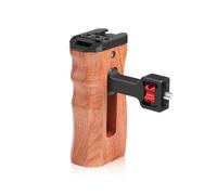 Supporto video per telefono, gabbia in legno, manico laterale in legno, con filettatura 1/4 o 3/8 e porta scarpe fredde per fotocamera smartphone