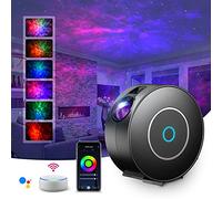 SUPPOU Lampada Proiettore Stelle, Smart Luce Notturna Bambini Adulti Galaxy Proiettore Lampada con Regolazione RGB/Controllo vocale/WiFi/Timer Compatibile,decorazione interni lampada aurora boreale