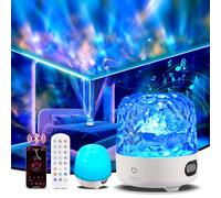 SUPPOU Onde Proiettore Stelle Soffitto, Luce Notturna Bambini con Telecomando e Paralume, Cassa Bluetooth con Lampada, LED Camera da Letto da Proiettore Soffitto è un Regalo Speciale