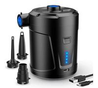 SUPPOU Pompa ad Aria Elettrica Portatile, 2 in 1 Gonfiatore con 3 ugelli, rapido, Per Materassi, Piscina, Campeggio