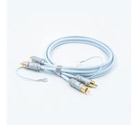 Supra Cables Cavo fonofono 3,0 m con schermatura ad alta efficienza e linea di massa GND colore blu ghiaccio - 2RCA-SC