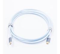 Supra Cables Cavo USB 3.2 da maschio tipo C a tipo C, 3 m, blu ghiaccio | USB PD (Power Delivery) fino a 100 W/5 A. Velocità dati: 10 Gbps