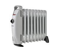 SUPRA OLIA 1000 - Radiatore ad olio, 1000W, 10m2, termostato meccanico, sistema antisurriscaldamento, maniglia di trasporto, maniglia cool-touch, silenzioso, grigio