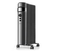 SUPRA OREA 2500 - Radiatore a olio 2500W, riscaldamento elettrico, display digitale, temperatura regolabile, timer hasta 40m2, modalità ECO, nero