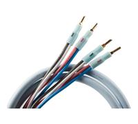 Supra Quadrax (2 x 3m) blu - Cavo per altoparlante o diffusore, assemblato, 4 mm², Fourches, Banane