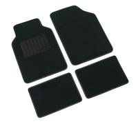 Supra, serie tappeti 4 pezzi C Nero In moquette con battitacco. 100% SR.TAPP. cm