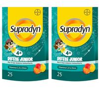 Supradyn Difese Junior, Multivitaminico Immunitarie Bambini, 25 Gommose (Confezione da 2)