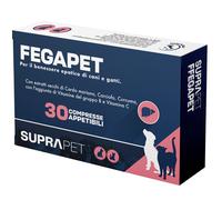 Suprapet Fegapet - Integratore per il benessere del fegato di cani e gatti, 30 compresse