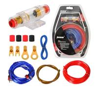 Suprbee 15pcs Set di Cavi per Amplificatori per Auto, 10GA Kit Completo Audio Auto, Kit Cablaggio Amplificatore Auto Subwoofer Audio, 1500W Stereo Subwoofer con Fusibile per Auto Camion Moto