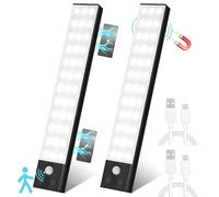 Suprbee 22.5CM Luce LED Sottopensile Cucina, Luci LED Sensore di Movimento, Magnetico 1500mAh Ricaricabile Dimmerabile LED Luce Sotto Il Gabinetto per Scale Cucina Corridoio Camere da Letto