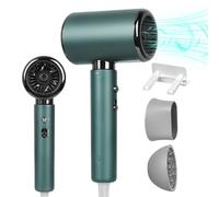 Suprbee Asciugacapelli Ionico, 2400W Asciugacapelli Professionali con 1 Concentratore, e Diffusore 2 Velocità/3 Temperatura, Protezione dal Surriscaldamento, per Salone Parrucchieri Famiglia(Verde)