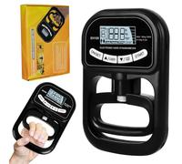 SUPRBIRD Dinamometro digitale ricaricabile con display LCD e 19 memorie utenti, impugnatura regolabile, per atleti, fitness a casa e a scuola