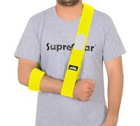 supregear Fascia di Supporto per Braccio, Supporti reggibraccio Immobilizzatore per Braccio a Tracolla Regolabile Leggero Comodo Traspirante Medica da Spalla per Feriti Arm/Hand/Gomito, Giallo