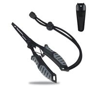 supregear Pinze da Pesca, Multiuso in Acciaio Inossidabile con Rimozione Amo, Taglia Filo Intrecciato, Pinza Anelli Spaccati, con Cordino e Fodero, Grigio