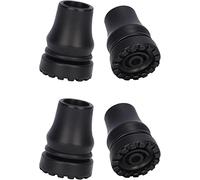 supregear Punta di Canna 16 mm, 4 Confezioni Antiscivolo in Gomma Ricambio Punta Della Canna per 16 mm Diametro Standard Bastone da Passeggio Pieghevole Bastone Stampella Accessorio, Nero