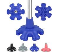 supregear Punta di Canna, Ricambio in Gomma Autoportante Antiscivolo a Sei Punti per Bastone da Passeggio Pieghevole, 19 mm, Blu