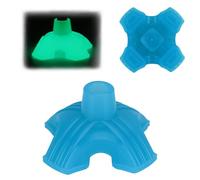 supregear Punta per Bastone, Base Quadripode Autostabile in Gomma per Bastoni da Passeggio, Quad Pod Offset o Tripod, Tappetino Luminoso con Rondella in Metallo, Blu, 19 mm