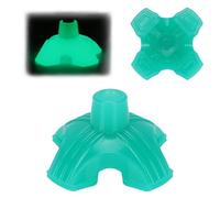 supregear Puntali In Gomma Stampelle, 19 mm Gommini Luminescente per Bastone, Base Larga con 4 Piedini per una Maggiore Stabilità, Aumenta la Visibilità, Verde