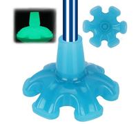 supregear Puntali In Gomma Stampelle, 19mm Gommini Luminescente per Bastone, Base Larga con 6 Piedini per una Maggiore Stabilità, Aumenta la Visibilità, Blu