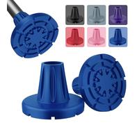 supregear Punte per Grucce 7/8 in (22 mm), Punte Antiscivolo per Tutti i Terreni, Piedini di Ricambio Heavy Duty con Adesione Estrema, Base Larga con Inserti Metallici, 2 Pezzi, Blu