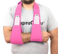 supregear Supporto Braccio Immobilizzatore Spalla, Tutore Leggero e Confortevole per Spalla Infortunata, Frattura, Lussazione, Distorsione, Sinistra/Destra, Uomo Donna, Rosa