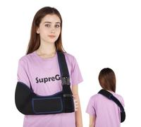 supregear Tutore Braccio Tutore Spalla - Imbracatura di Infortuni alla Spalla Comodo e Traspirante per Uomo e Donna, Fratture o Lussazioni, Braccio Sinistro o Destro, Nero + Blu Scuro, S