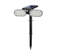 Suprema, Faretto da Giardino, Picchetto Solare con PIR e Sensore Crepuscolare, Luci Snodabili e Orientabili, 3 Modalità Luce, IP65, Autonomia 6-12 Ore