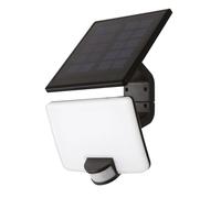 Suprema, Faretto LED da Esterno Solare, Proiettore Crepuscolare con Pir, Sensore Crepuscolare e di Movimento, IP54, Pannello Solare Orientabile, Cavo 3m
