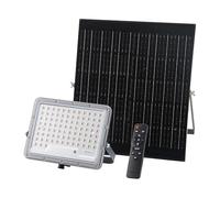 Suprema, Faretto LED da Esterno Solare, Proiettore Solare, Sensore Crepuscolare, Timer 3/5/8h, Intensità Regolabile, IP65, Telecomando Incluso (2000 LM)