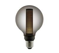 Suprema, Lampada Decorativa Twilight Effetto Lanterna Accesa, Attacco E27, Tensione 220-240V, Luce Calda 1800K, Potenza 3W, 94x144mm, Non Dimmerabile (Smoke)