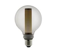 Suprema, Lampada Decorativa Twilight Effetto Lanterna Accesa, Attacco E27, Tensione 220-240V, Luce Calda 1800K, Potenza 3W, 94x144mm, Non Dimmerabile (Trasparente)