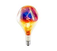 Suprema, Lampadina LED Decorativa Giant, Dimmerabile, Luce Calda, Attacco E27 (Rainbow goccia)