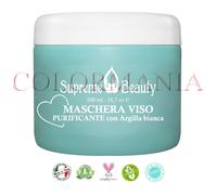SUPREME BEAUTY MASCHERA VISO ALL' ARGILLA BIANCA PROFESSIONALE ESTETISTA 500 ML
