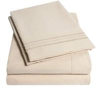 Supreme Collection 1500 - Set di 4 fogli per bed Sheet, Since 2012 - Wrinkle Free Hypoallergenic Bedding, 23 colori - Full, Beige