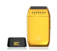 Supreme Trimmer Crunch STF602 - Rasoio a doppia lamina impermeabile da uomo, durata 150 minuti, rasoio elettrico senza fili e con filo per bagnato/asciutto, fogli ipoallergenici per viso, testa e