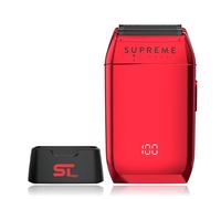 Supreme Trimmer Crunch STF602 - Rasoio a doppia lamina impermeabile da uomo, durata 150 minuti, rasoio elettrico senza fili e con filo per bagnato/asciutto, fogli ipoallergenici per viso, testa e