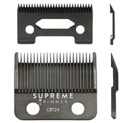 Supreme Trimmer Lama di ricambio in acciaio rivestito DLC CBT24 | Lama conica per Darkstar72 e la maggior parte dei tagliacapelli | Nero