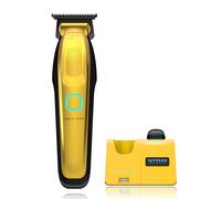 Supreme Trimmer Recharge Zero Gap Trimmer per barbieri | 7500+ RPM, batteria rimovibile, supporto di ricarica USB intelligente + ricarica iPhone/Android | ST777 (oro)