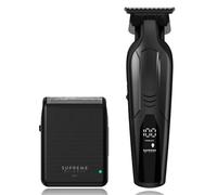 Supreme Trimmer Vader Lite + Solo Lite - Kit per rasoio da barbiere, a casa o in viaggio, 2 in 1, nero