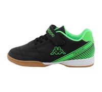 Supremo - Kappa 95k0783001, Scarpe da Ginnastica, Nero/Verde, 33 EU
