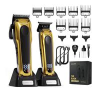 SUPRENT PRO Tagliacapelli Uomo Professionale con Motore Brushless ad Alta Coppia e Lama Rimovibile Rivestita DLC - Taglia Capelli Per Uomo - Kit Tagliacapelli per Barbieri con Base di Ricarica