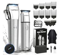 SUPRENT Tagliacapelli Uomo Professionale, Taglia Capelli Set Per Uomo, Rasoio da barbiere Impermeabile IPX7, Ricaricabile Macchinetta Taglio Capelli Uomo Con Display LCD