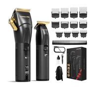 SUPRENT® Tagliacapelli Uomo Professionale, tagliacapelli da barbiere ricaricabile USB-C e tagliacapelli a T con tecnologia 5V-Boost, tagliacapelli a batteria, display a LED Regali