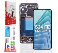 Suprescreen Schermo OLED per Samsung Galaxy S24 FE 5G Schermo Replacemen | OLED, con kit di strumenti, nero, con telaio, per SM-S721B, SM-S721U, SM-S721N