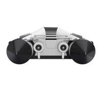 SUPROD Ruote di Lancio Coppia Ruote di Poppa per gommoni Pieghevole Funzionamento con Una Sola Mano Acciaio Inox A4 HD200, Grigio/Nero