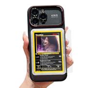 SUPRPETRIX Custodia fai da te per iPhone | TCG/Picture Display Top Loader & Maniche | Compatibile con carte Pokemon, sport, One Piece, Magic, Magsafe (lato destro, nero, iPhone Air)